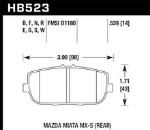 Load image into Gallery viewer, Hawk 06-16 Mazda MX-5 Miata HT-10 Race Rear Brake Pads - HB523S.539