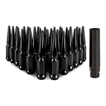 Load image into Gallery viewer, Mishimoto Mishimoto Steel Spiked Lug Nuts M14 x 1.5 32pc Set Black - MMLG-SP1415-32BK