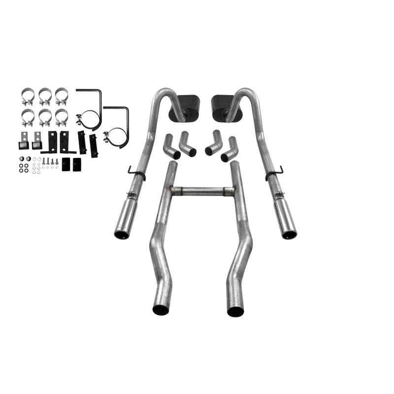 Flowmaster 55-57 Chevrolet 2.5in. American Thunder SS Crossmember-Back Exhaust System - 817174