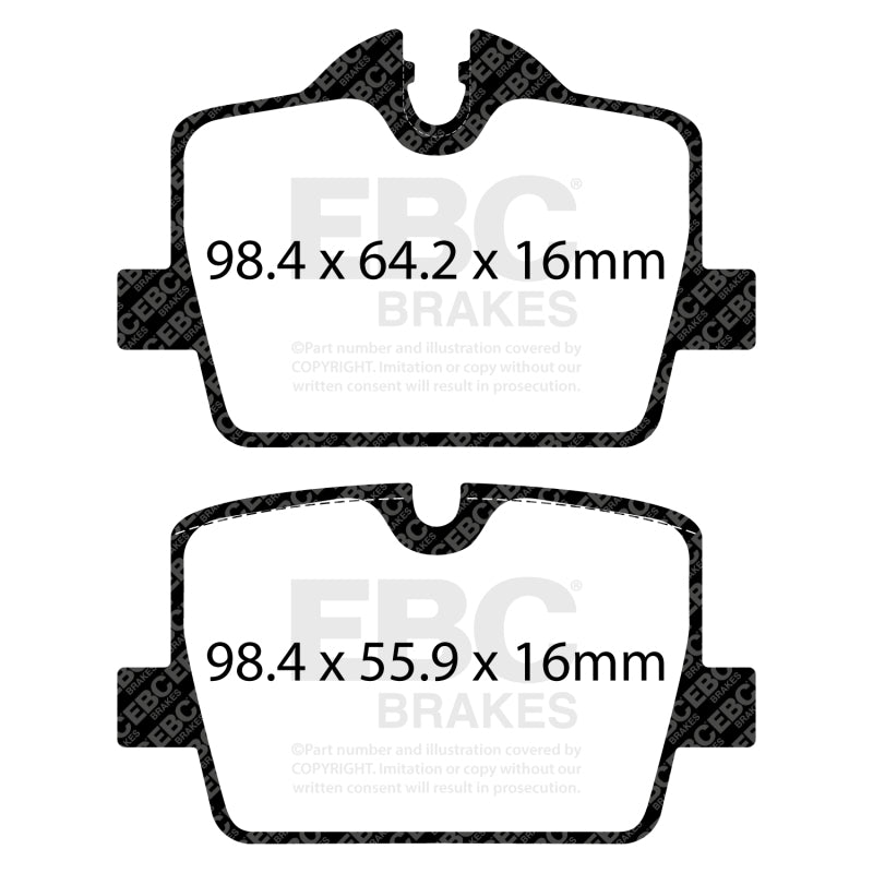 EBC 2019+ Toyota GR Supra (w/13in Rear Rotor) Redstuff Rear Brake Pads - DP32405C