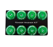 Load image into Gallery viewer, NRG Fender Washer Kit w/Color Matched M8 Bolt Rivets For Plastic (Green) - Set of 8 - FW-800GN