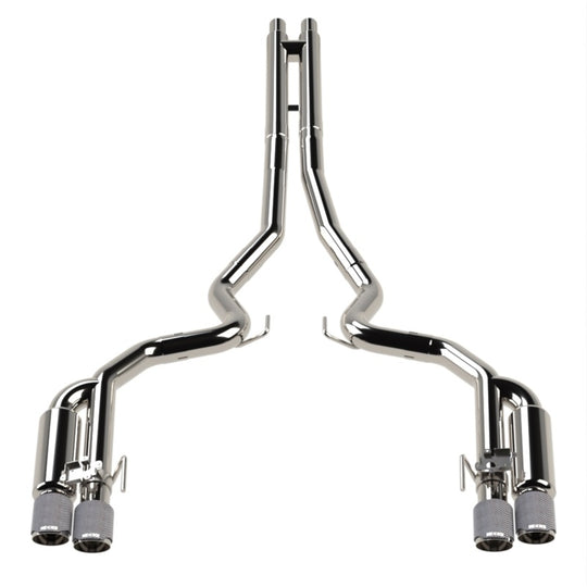 Kooks 18-24 Ford Mustang GT 5.0 3in. Valved Shotgun Cat-Back Exhaust - Carbon Tips - 11514520