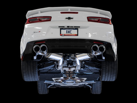 AWE Tuning 16-19 Chevrolet Camaro SS Axle-Back Exhaust - Touring Edition (Quad Chrome Silver Tips) - 3015-42093