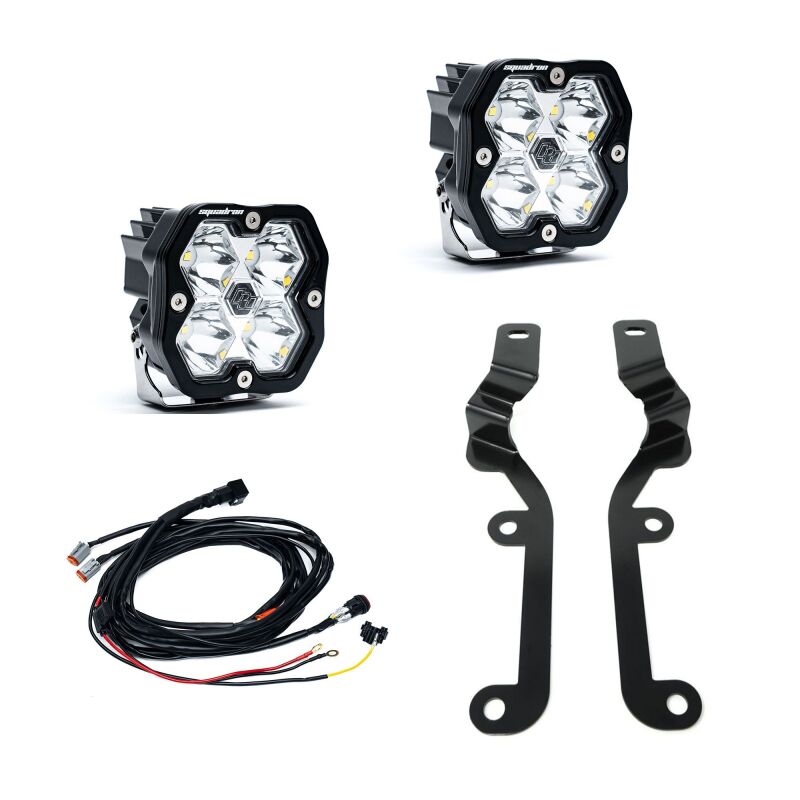 Baja Designs 19-24 Chevy Silverado 1500 Squadron Sport 2.0 A-Pillar Kit (Spot) - Clear - 440057