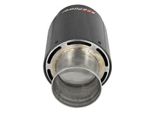 Load image into Gallery viewer, aFe MACH Force-XP 4-1/2in Carbon Fiber OE Replacement Exhaust Tips - 15-19 Dodge Charger/Hellcat - 49C32068-C