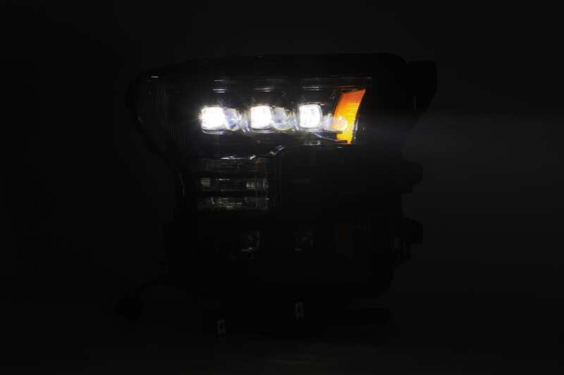 AlphaRex 17-20 Ford Raptor NOVA LED Proj Headlights Plank Style Alpha Black w/Activ Light/Seq Signal - 880163