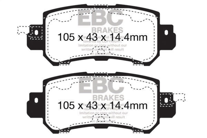 EBC 12+ Mazda CX-5 2 Yellowstuff Rear Brake Pads - DP42135R