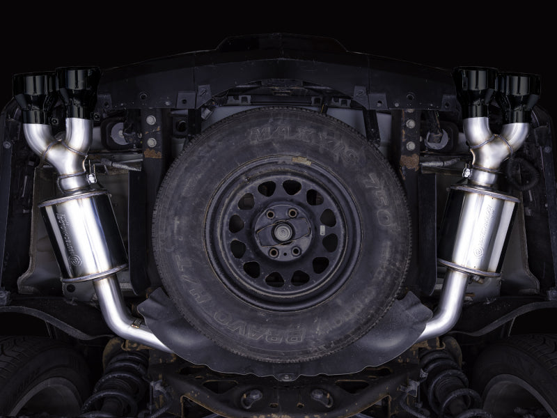 AWE Tuning 2021+ Cadillac Escalade 6.2L 0FG Dual Exit Exhaust System w/ 5in Diamond Blk Tips - 3015-43321
