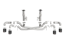 Load image into Gallery viewer, aFe MACH Force-Xp 3in to 2-1/2in 304SS Cat-Back (No Muff.) 2020 Chevy Corvette 6.2L - Carbon Tip - 49-34127NM-C