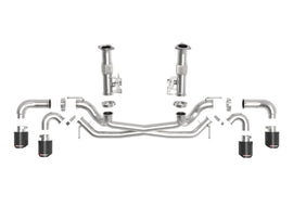 aFe MACH Force-Xp 3in to 2-1/2in 304SS Cat-Back (No Muff.) 2020 Chevy Corvette 6.2L - Carbon Tip - 49-34127NM-C