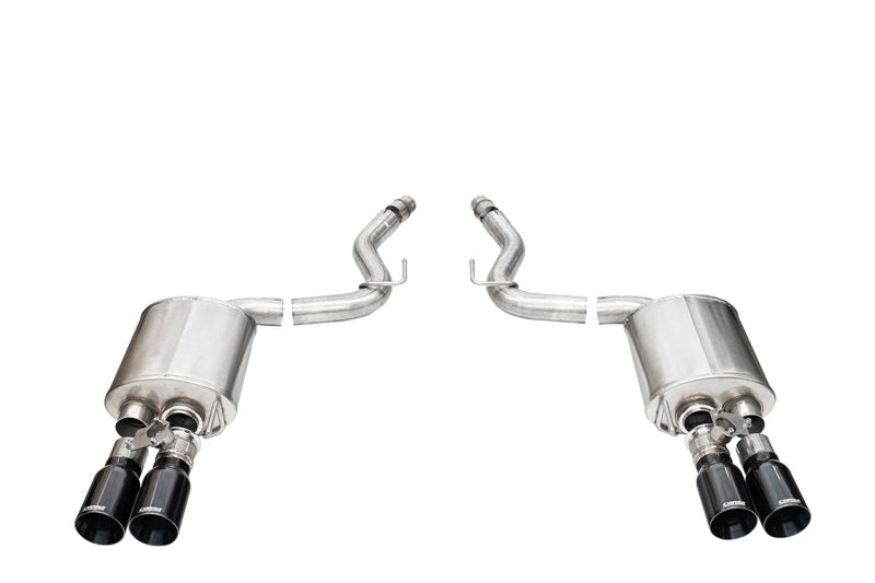 Corsa 2024-2025 Ford Mustang V8 5.0L 3in Axle-Back Exhaust System w/ Twin 4in Black Straight Tips - 21262BLK