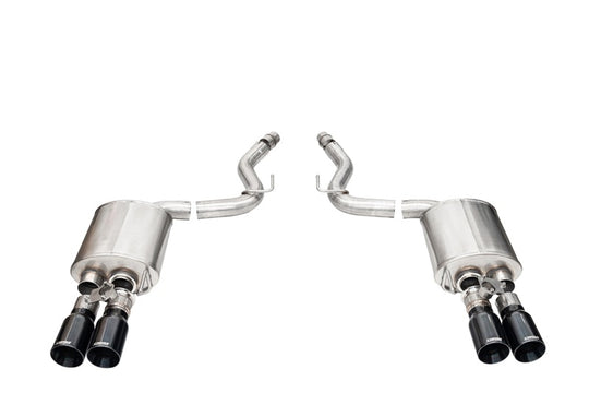 Corsa 2024-2025 Ford Mustang V8 5.0L 3in Axle-Back Exhaust System w/ Twin 4in Black Straight Tips - 21262BLK