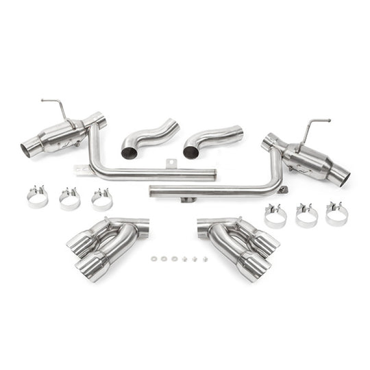 Mishimoto 2016+ Chevrolet Camaro SS Quad-Tip Pro Axle-Back Exhaust w/ Polished Tips - MMEXH-CAM8-16AQTPP