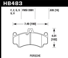 Load image into Gallery viewer, Hawk 08 Porsche 911 Targa 4/4S/03-05 911 GT2/04-08 GT3/07-08 Turbo PC Street Front Brake Pads - HB483Z.635