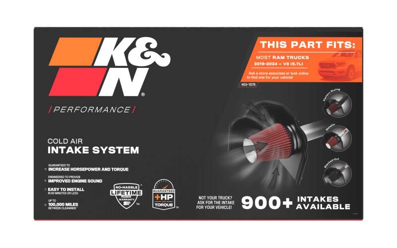 K&N 2019 Ram 1500 V8 5.7L F/I AirCharger Performance Intake - 63-1578