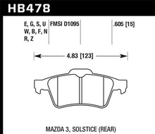 Load image into Gallery viewer, Hawk 13-14 Ford Focus ST / Mazda/ Volvo DTC-30 Race Rear Brake Pads - HB478W.605