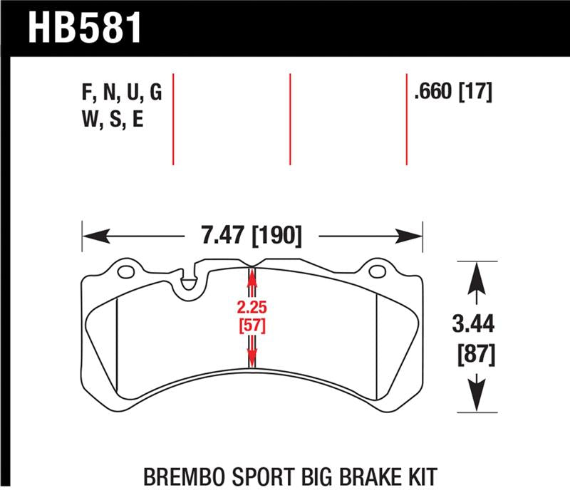 Hawk 09 Nissan GT-R R35 Brembo DTC-70 Race Front Brake Pads - HB581U.660