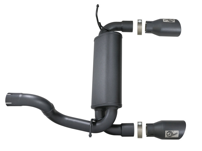 aFe Rebel Series 2.5in 409 SS Axle-Back Exhaust w/ Black Tips 2018+ Jeep Wrangler (JL) V6 3.6L - 49-48067-B