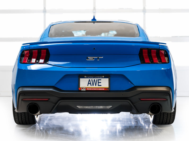 AWE 2024 Ford Mustang GT Fastback S650 RWD Track Edition Cat-Back Exhaust w/ Dual Diamond Black Tips - 3020-33650