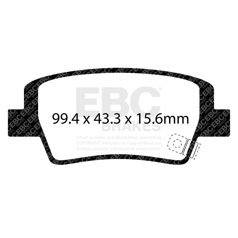 EBC 2021+ Hyundai Elantra 2.0L (w/Manual Parking Brake) Rear Yellowstuff Brake Pads - DP43154R