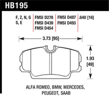 Load image into Gallery viewer, Hawk 84-4/91 BMW 325 (E30) HT-10 HP+ Street Front Brake Pads - HB195N.640