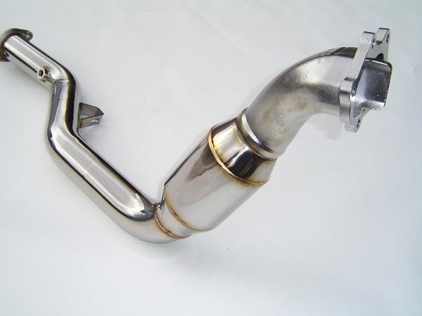 Invidia 02-07 WRX/STi Polished Divorced Waste Gate Downpipe with High Flow Cat - HS05SW1DPC