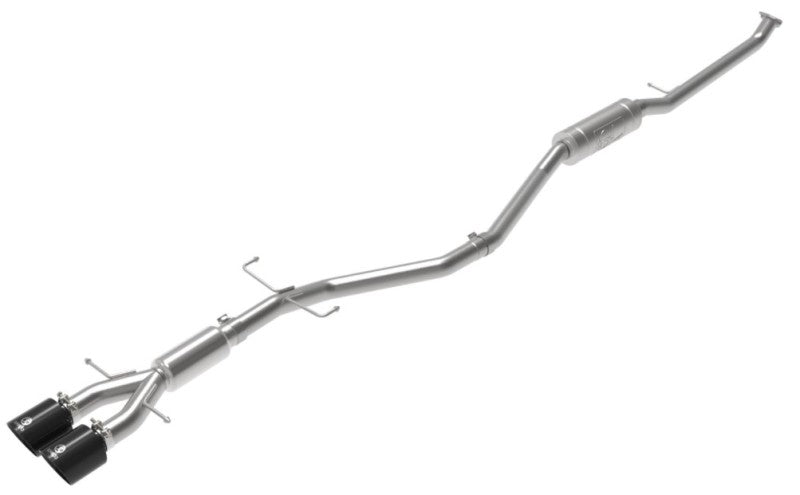 aFe Takeda 2.5in 304SS Cat-Back Exhaust System w/ Black Tips 17-20 Honda Civic Si Sedan I4 1.5L - 49-36619-B