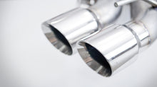 Load image into Gallery viewer, Stainless Works 2016-18 Cadillac CTS-V Sedan Axle Back System Dual-Mode Turbo Mufflers 4in Tips - CTSV16MKS-PC