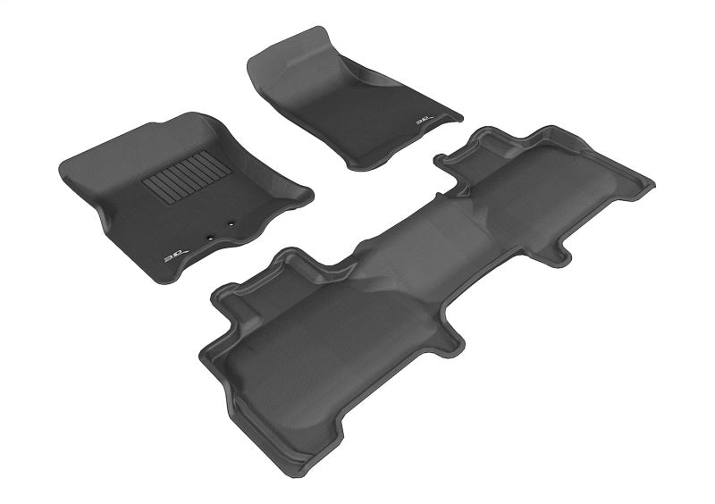 3D MAXpider 11-17 Ford Expedition w/ 2nd Row Center Console Kagu Black Full Set - L1FR07701509