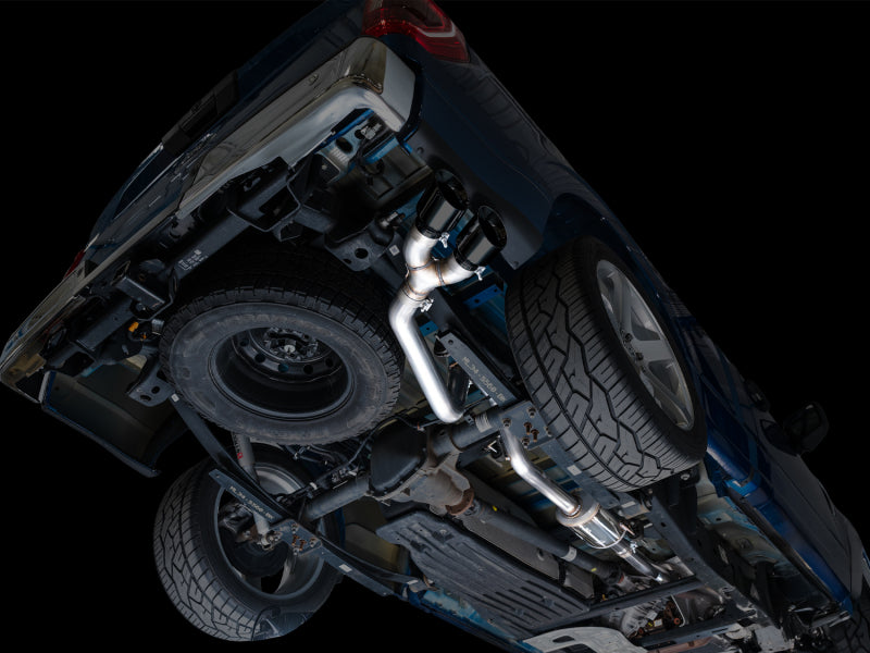 AWE 21-25 Ford F150 (14th Gen Reg Cab) Cat-Back Exhaust - 4.5in Dual Side Exit Diamond Black Tips - 3015-33145