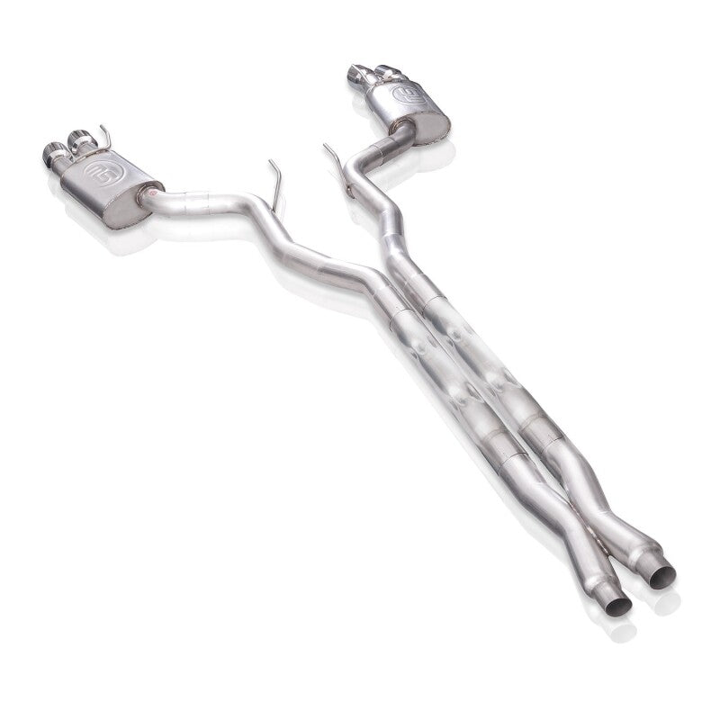 Stainless Works 18-21 Ford Mustang GT 3in Legend Series Catback X-Pipe w/Quad Tips w/o Active Valves - M18CBXFCL
