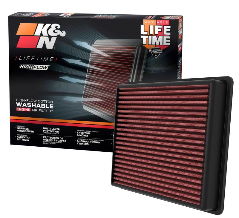 K&N 2022 Toyota Tundra V6-3.5L F/I Turbo Replacement Air Filter - 33-5129