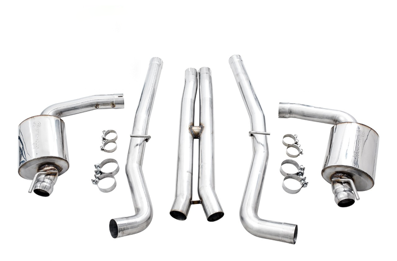 AWE Tuning 2015+ Dodge Challenger 6.4L/6.2L Non-Resonated Touring Edition Exhaust - Use Stock Tips - 3020-11028