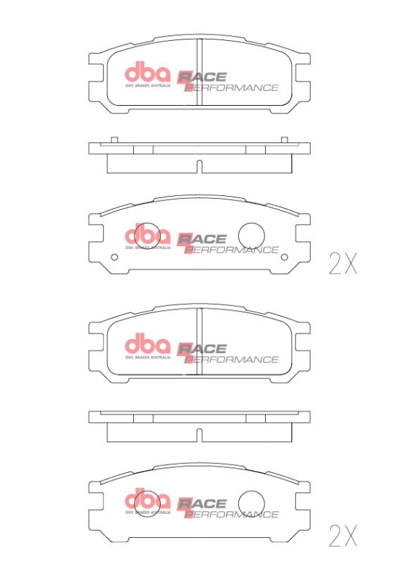 DBA 98-04 Subaru Impreza WRX RP Performance Rear Brake Pads - DB1186RP