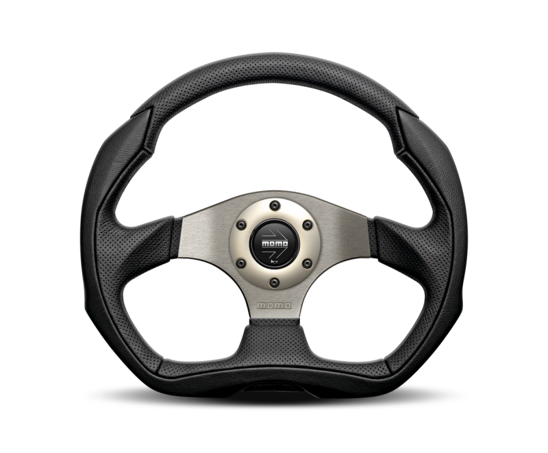Momo Jet Steering Wheel 350 mm - Black AirLeather/Black Spokes - JET35BK0B