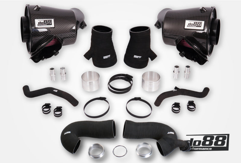 do88 2020+ Porsche 911 Turbo/Turbo S (992.1) Induction System w/80mm Outlet & Turbo Inlet Hoses - LF-210-ST-80-212