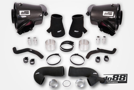 do88 2020+ Porsche 911 Turbo/Turbo S (992.1) Induction System w/80mm Outlet & Turbo Inlet Hoses - LF-210-ST-80-212
