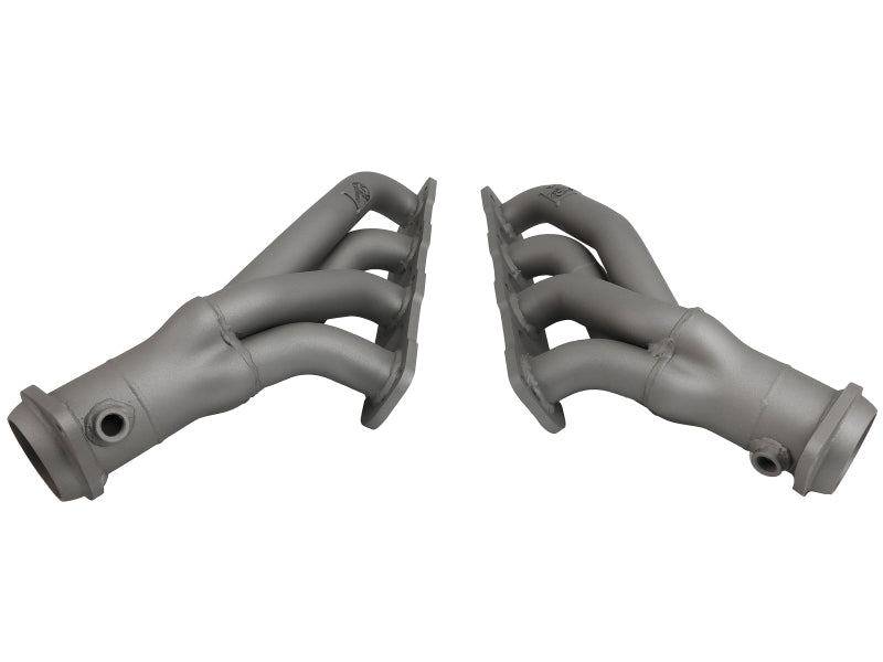 aFe Twisted Steel 304SS Short Header 15-22 Dodge Challenger SC V8-6.2L / 6.4L HEMI Titanium Coating - 48-32031-T