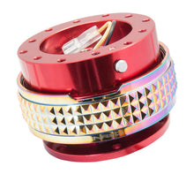 Load image into Gallery viewer, NRG Quick Release Kit - Pyramid Edition - Red Body / Neochrome Pyramid Ring - SRK-210RD/MC
