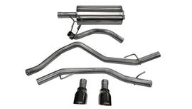 Corsa 09-18 Dodge Ram 1500 4.7L/5.7L V8 Quad/Crew Cab/Short Bed Black Dual Rear Exit Cat-Back Exhaus - 14405BLK