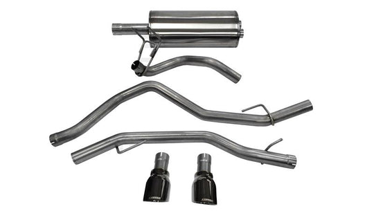 Corsa 09-18 Dodge Ram 1500 4.7L/5.7L V8 Quad/Crew Cab/Short Bed Black Dual Rear Exit Cat-Back Exhaus - 14405BLK