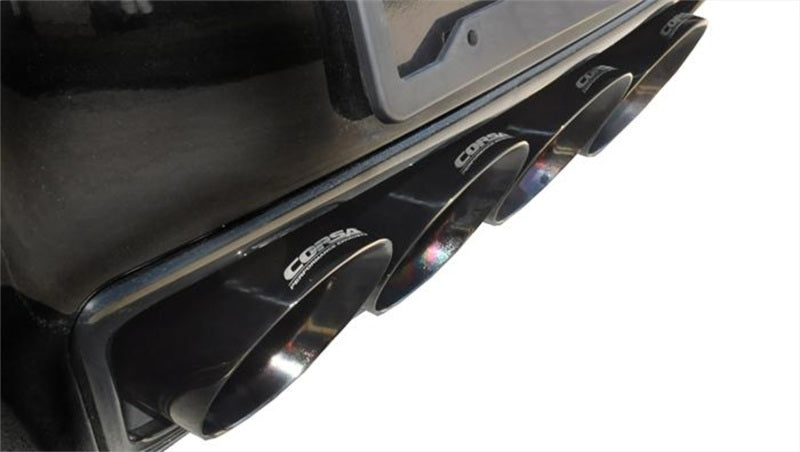 Corsa 17-19 Chevy Corvette Z06 2.75in Axle Back Exhaust Black Dual Rear Exit Quad 4.5in Tip (Sport) - 14768BLK