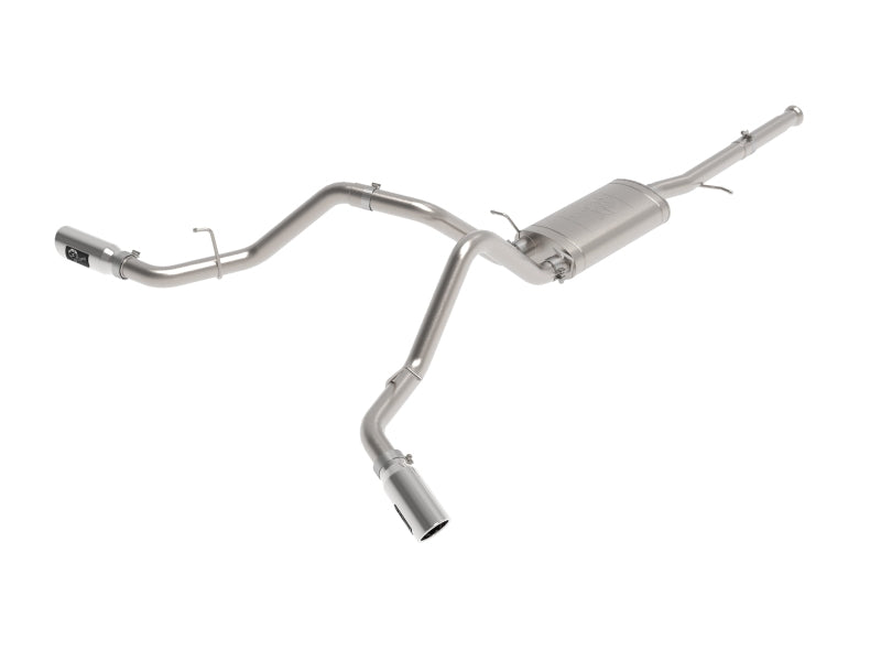 aFe Apollo GT Cat-Back Exhaust GM Trucks 09-18 V6-4.3L/V8-4.8/5.3L-Dual Rear-Side Exit Polish Tips - 49-44134-P