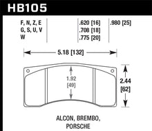 Load image into Gallery viewer, Hawk Alcon B Caliber Performance Ceramic Street Brake Pads - HB105Z.620