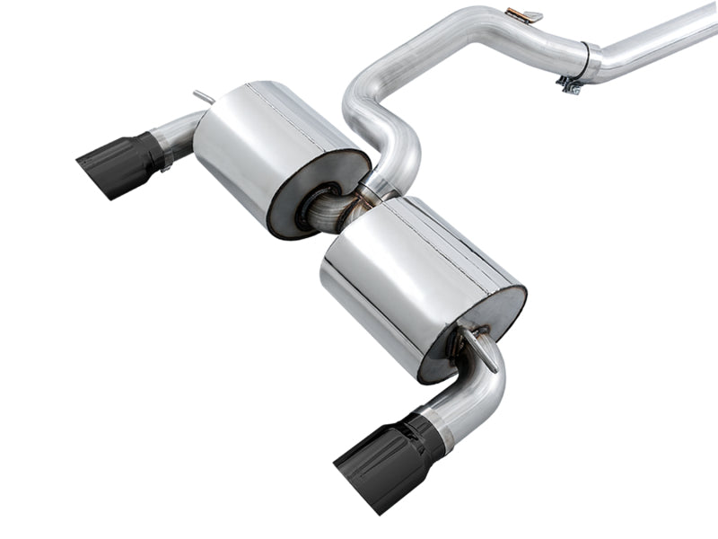 AWE Tuning Ford Focus RS Touring Edition Cat-Back Exhaust - Resonated - Diamond Black Tips - 3020-33042