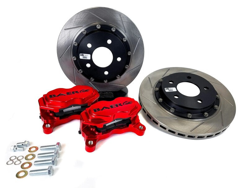 Baer Brakes 15-23 Ford Mustang Excl. GT350 12in SS4+ Deep Stage 2.0 Front Slot Brake Kit - Fire Red - 4261560FR