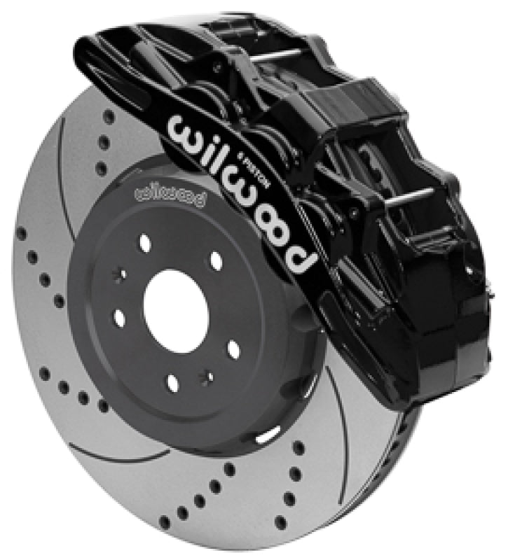 Wilwood SX6R Big Brake Dynamic Front Brake Kit 15in Drilled & Slotted Black 2020+ Chevy C8 Corvette - 140-17004-D