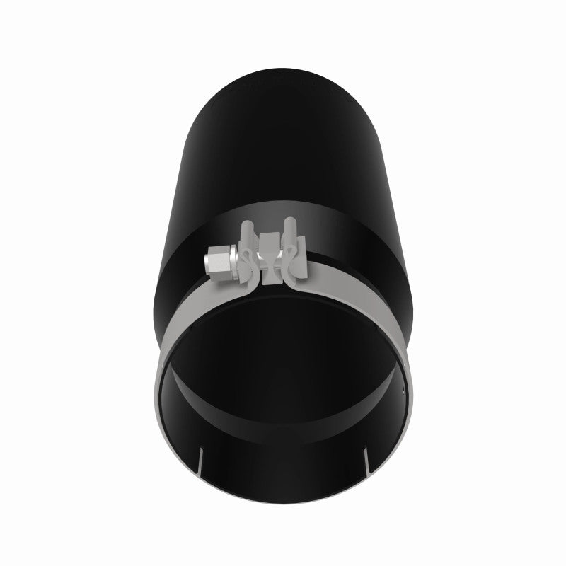 MagnaFlow Tip Stainless Black Coated Single Wall Round Single Outlet 6in Dia 5in Inlet 13in L - 35239