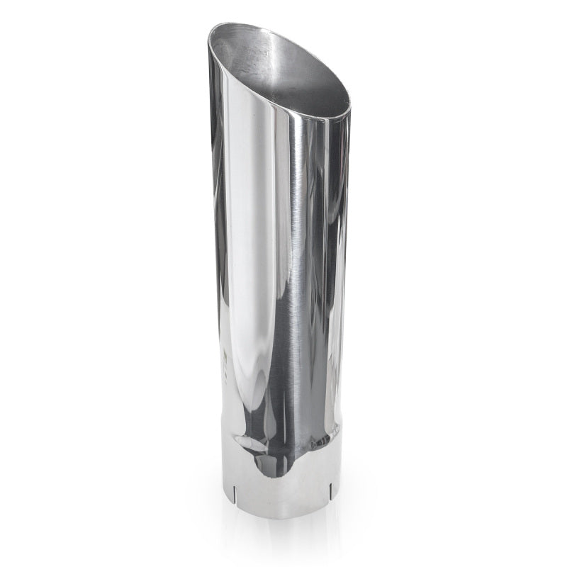 Stainless Works Single Wall Slash Cut Exhaust Tip - 3 1/2in Body 3in ID Inlet - 7031350