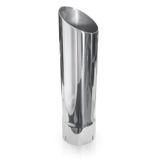 Stainless Works Single Wall Slash Cut Exhaust Tip - 3 1/2in Body 3in ID Inlet - 7031350
